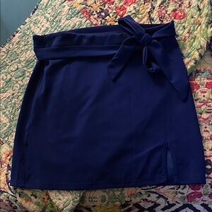 SHEIN Navy Skirt with Bow Detail
